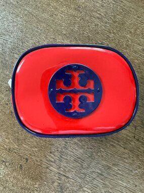 Tory Burch Red Patent Leather Cosmetic Case